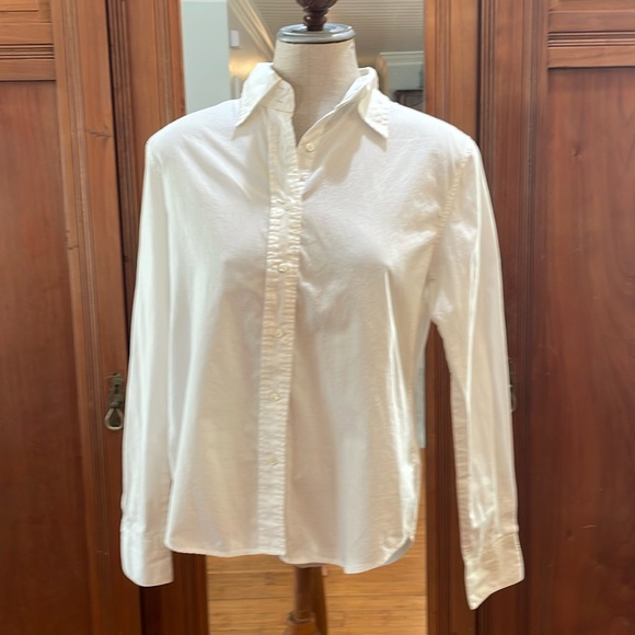 Vintage 90s the Limited white button-down shirt 100% cotton womens size M medium - Picture 10 of 10